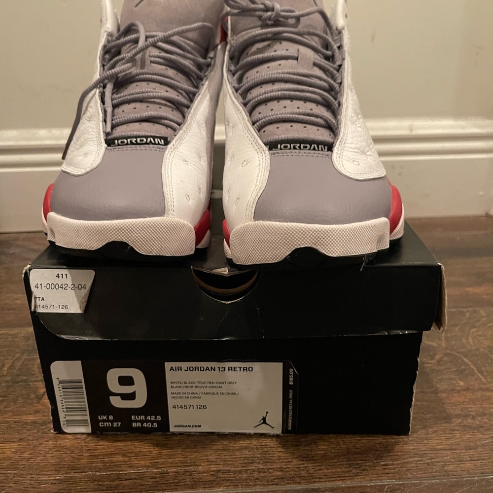 Jordan Air Jordan 13 Retro White and Gray Athletic Shoes